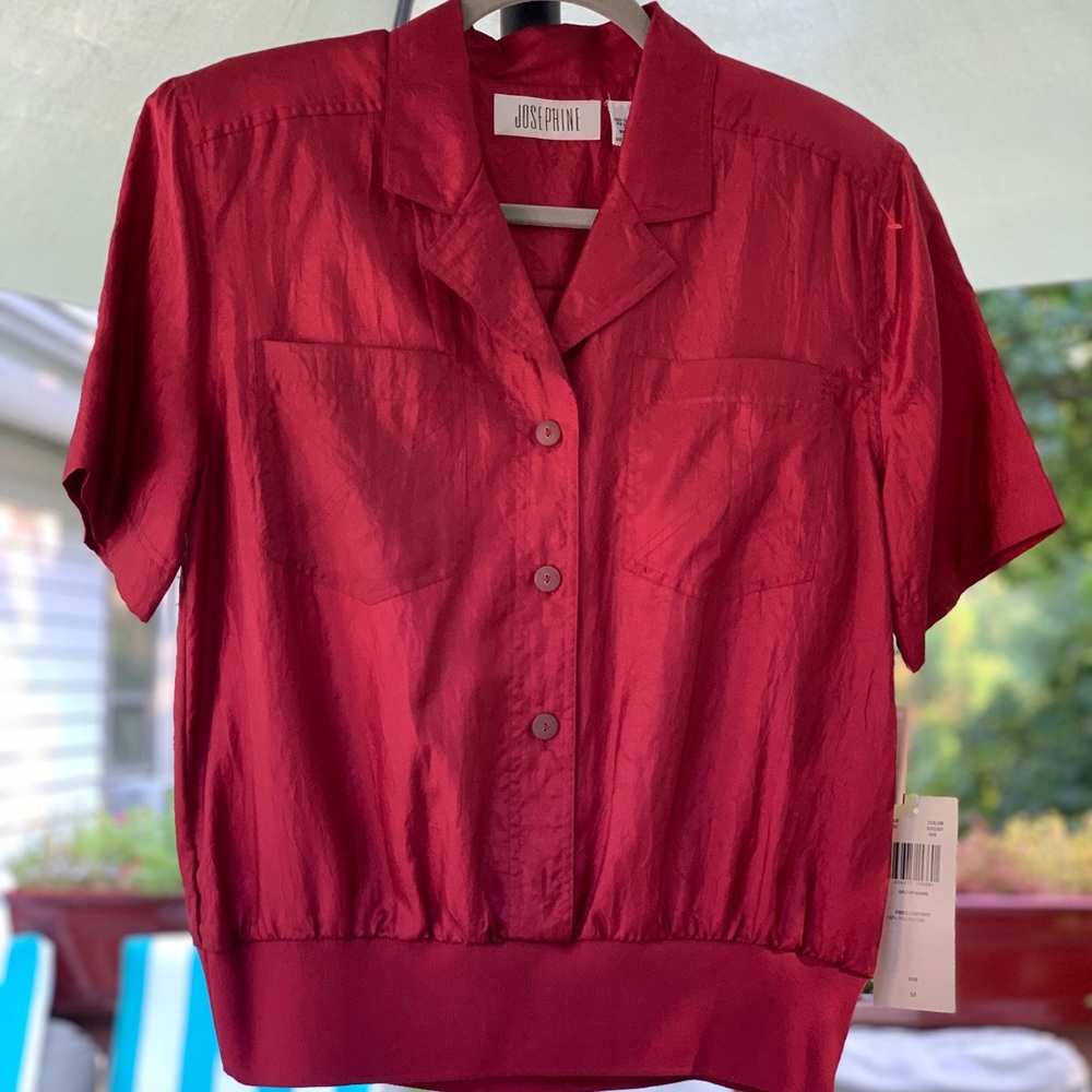 JOSEPHINE Short Sleeve Red Shirt